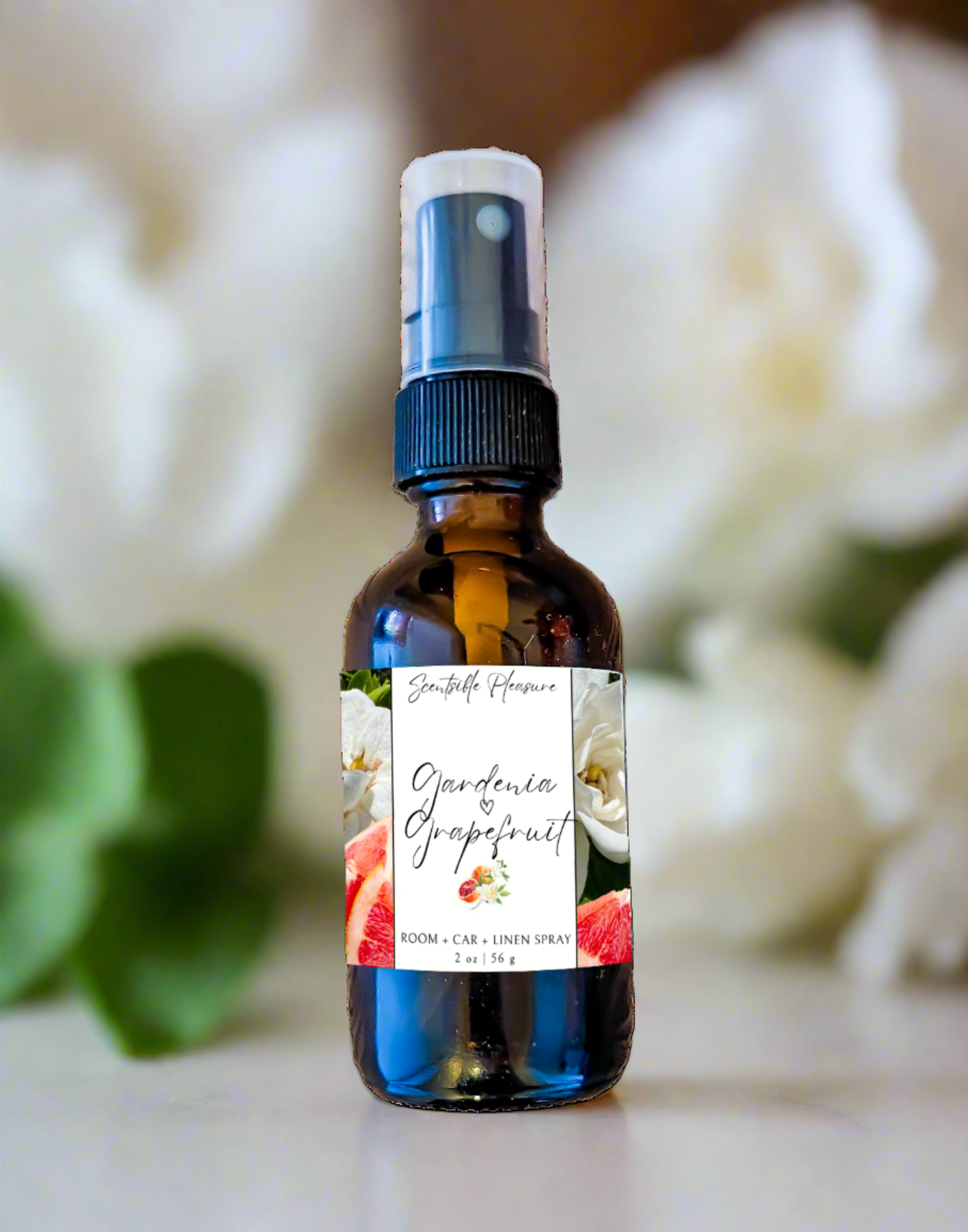 Gradenia <3 Grapefruit Room, Car, Linen Spray in 2oz Amber Fine Mist Spray Bottle